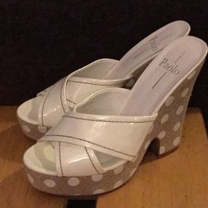 Paolo White Sandals 7.5